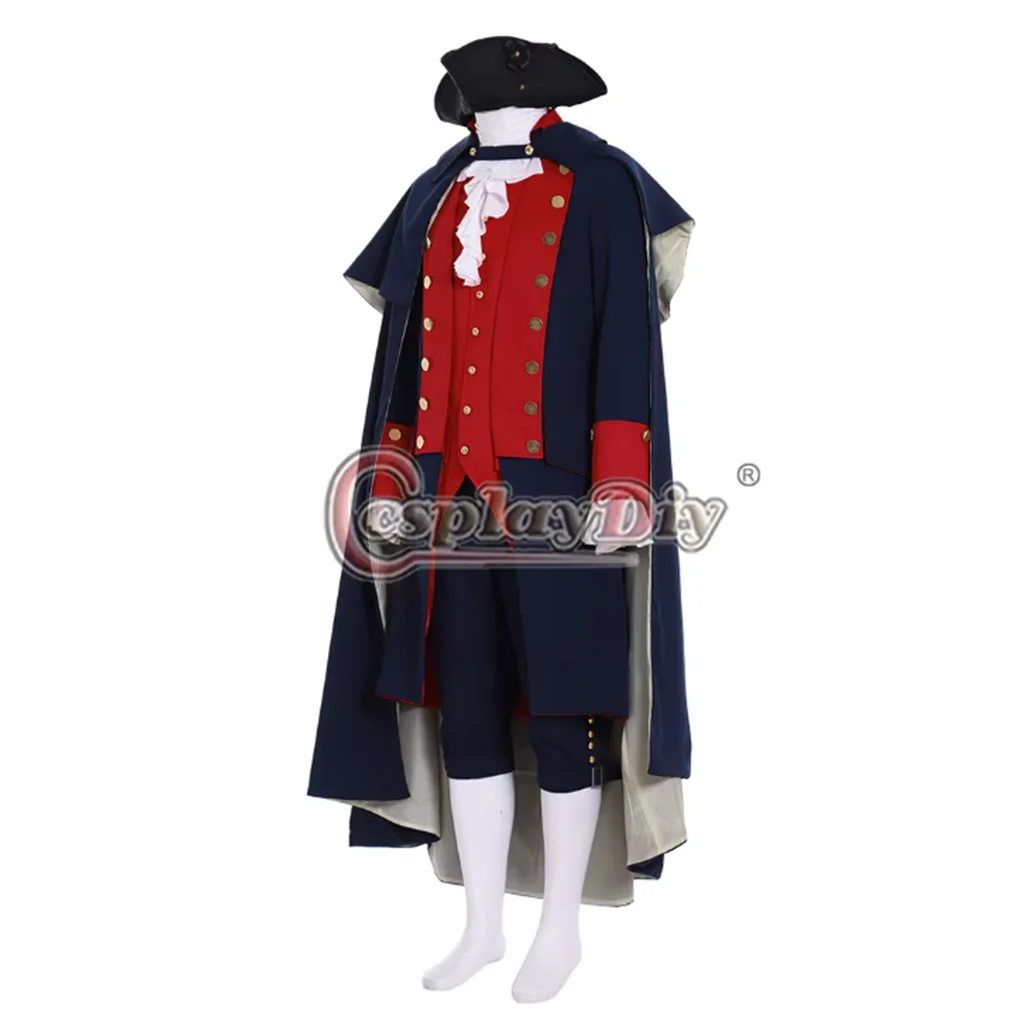 Cosplaydiy George Washington Colonial Cosplay Alexander Cosplay  Turn Abe Woodhull Cosplay Captain Outfit Theater Costumes