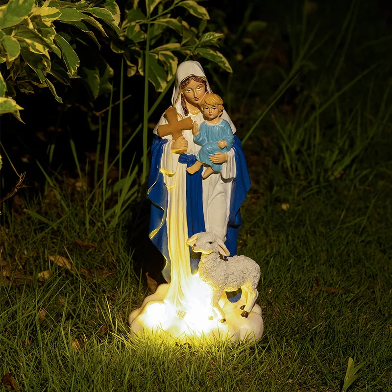 Christmas Gifts Madonna Manger Characters Ornaments Home Decorations Church Resin Sculpture Resin Crafts