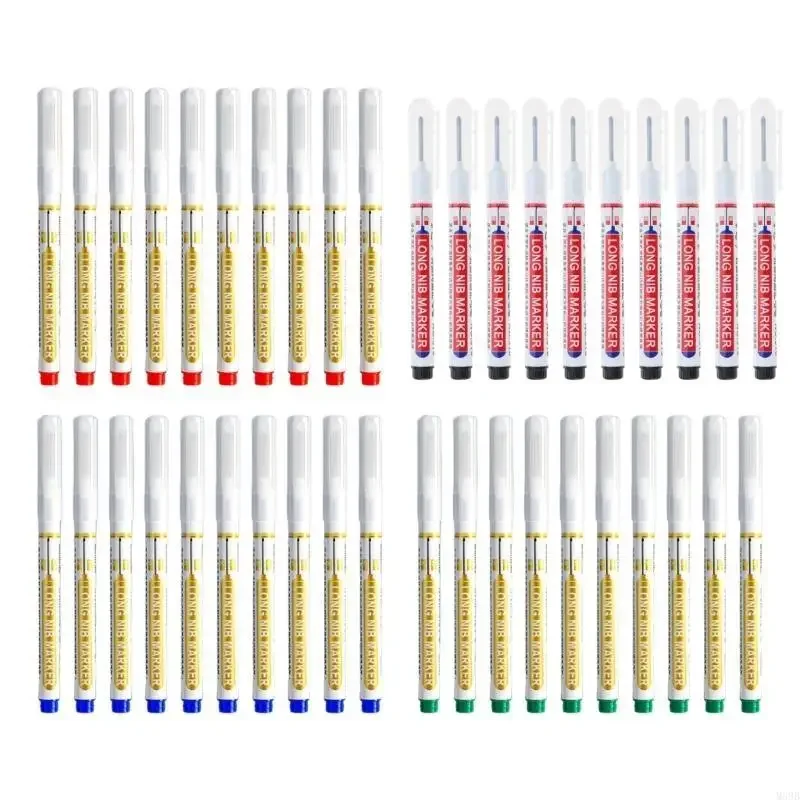 

Маркер для глубоких отверстий с длинной головкой для деревообработки Набор из 10 водонепроницаемых плотничьих ручек с длинной 20