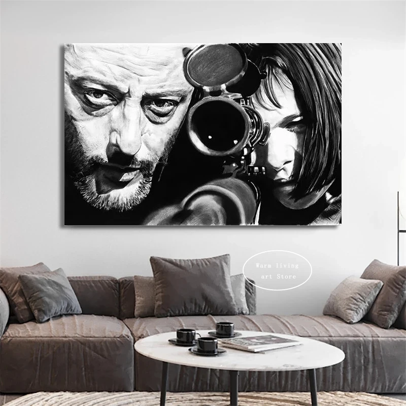 Leon Movie Poster Print Famous Leon The Professional Canvas Painting Vintage Wall Art Picture for Living Room Home Decoration