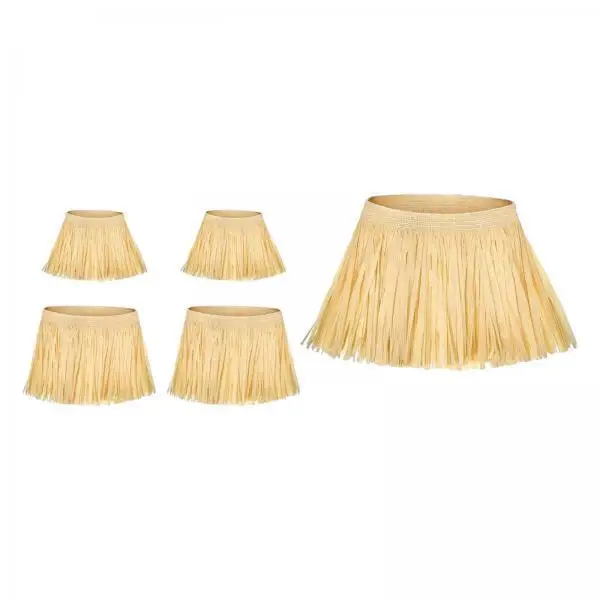 Raffia Scarecrow Costume Set Neck Arm Ankle Ties Stretchable Halloween Dress Up for Adults Men Women Theatrical Party Use