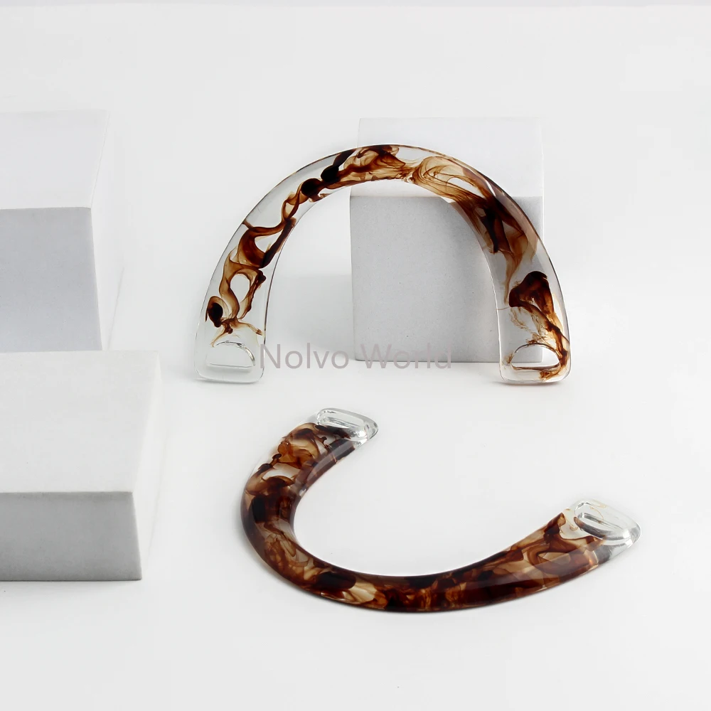 

2/4/10PCS 15.5x10cm,14x11cm U-shaped Resin Bags Handle For Replacement Handbag Shoulder Purse Arch Bridge Handle Accessories