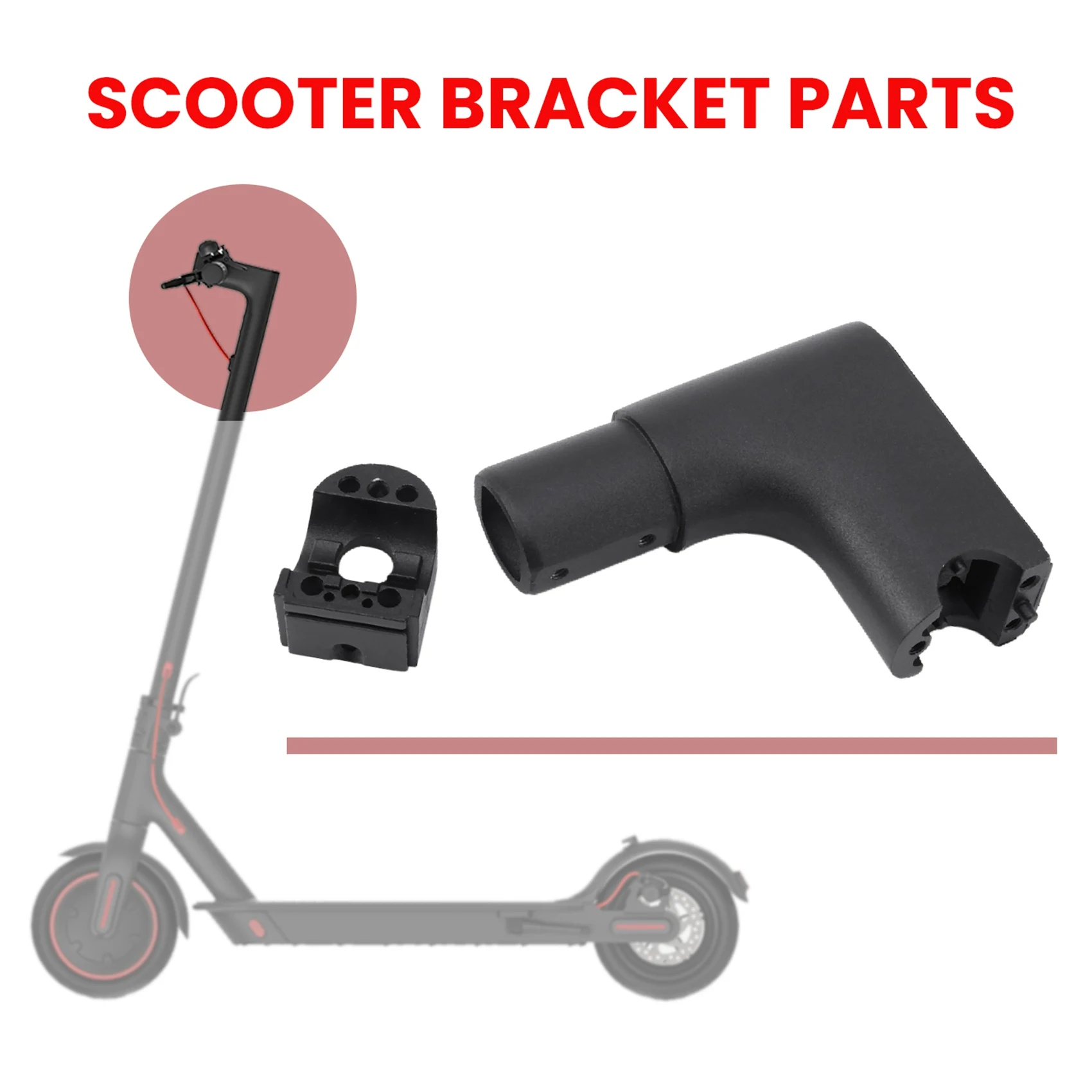 NEW HOT In Stock-Electric Scooter Stem Bracket Handlebar Front Fork Stem Connector Bracket +Block For M365 Scooters Spare