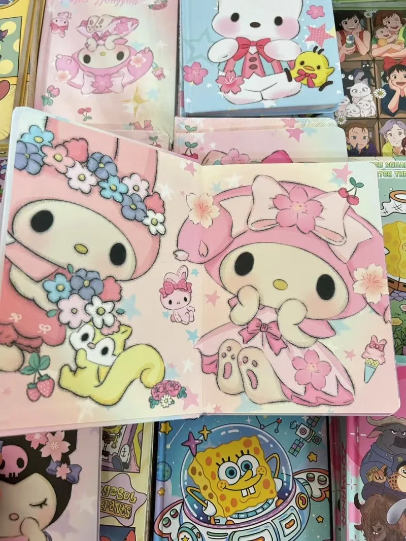 A5 Kawaii Hello Kitty My Melody Pochacco Kuromi Sanrio Student Niedliches Cartoon-Notizbuch Kinder Kontobuch Geschenk für Kinder