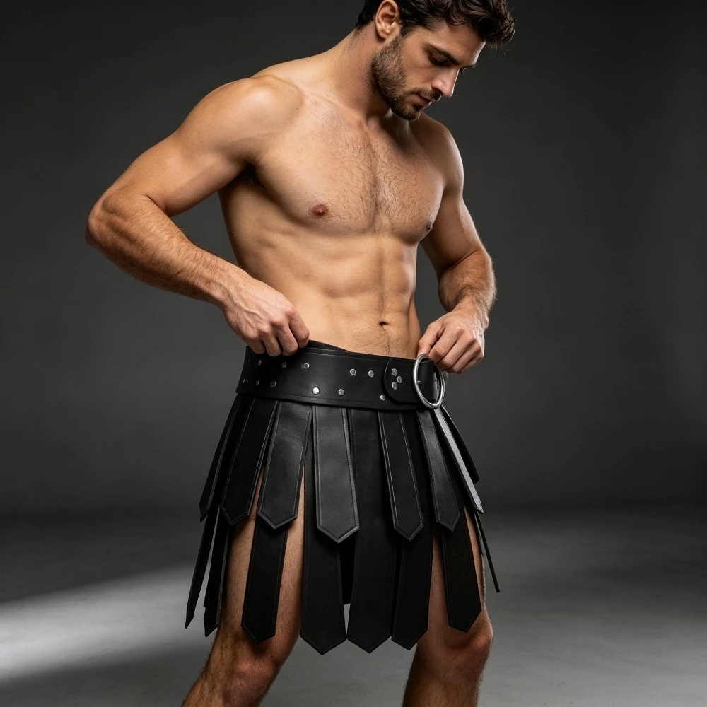 New European Vintage Medieval Roman Style Long Dress Gladiator Warrior Complete Cosplay Costume Retro Fancy Outfit
