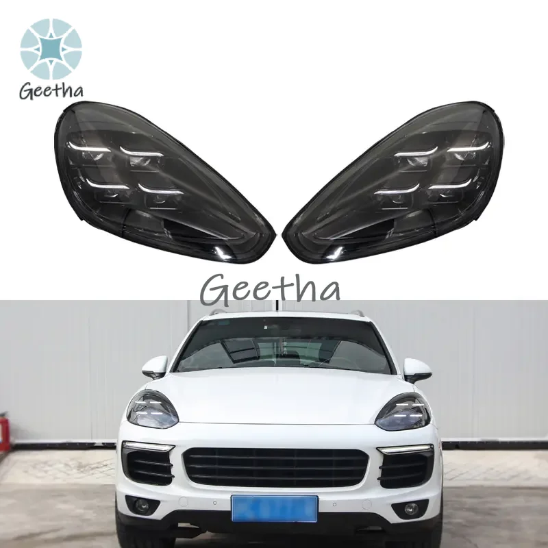 

Car Head Lamp 2015 2017 2016 958 Headlights Upgrade to 2024 PDLS Style LED Headlight for porsche Cayenne 92a 958.2