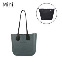 Ambag Obag O Style DIY Mini Bag with Zip-Up Canvas Inner Colorful Long 86cm PU Leather Handles Women EVA  Purse Silicone Handbag