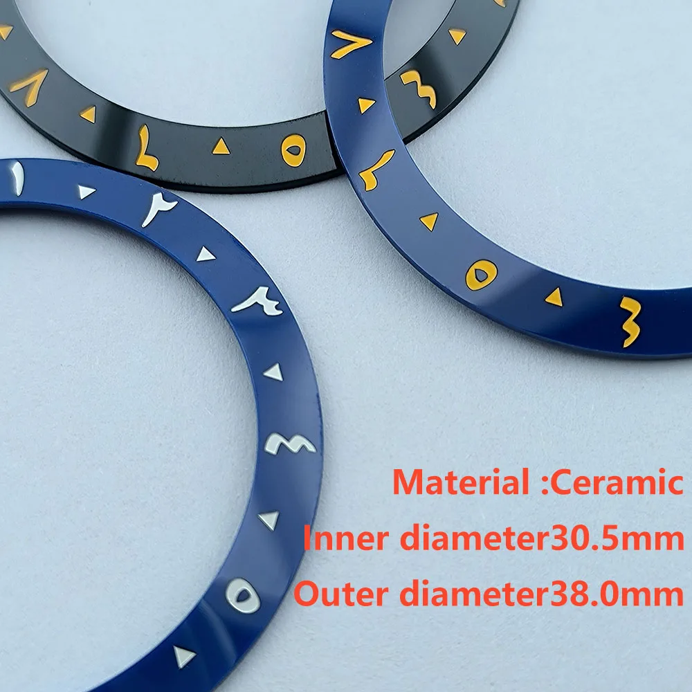 38mm sloping ceramic watch insert bezel for 40mm case watch accessory repair tools