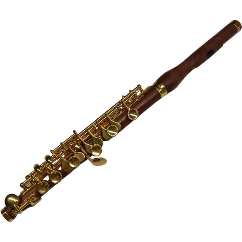 Picture 3: Professional Piccolo C Key Rosewood Gold Plated Keys Nice Sound Technique