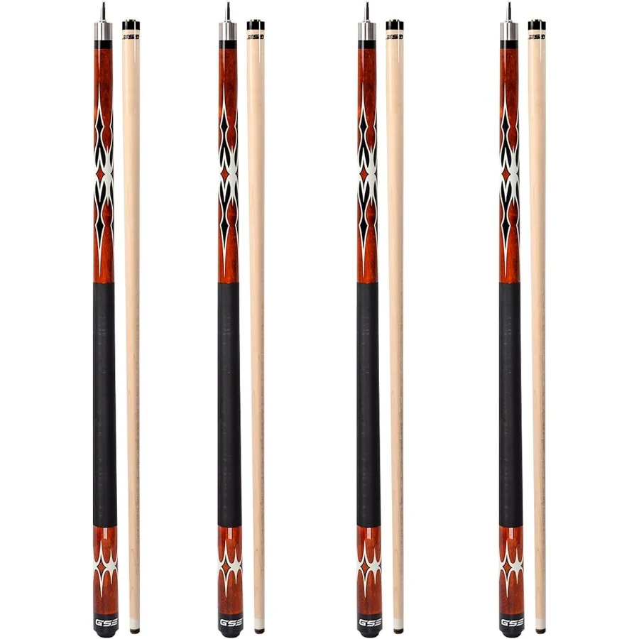 

GSE Games Sports Expert 58 2-Piece Canadian Maple Hardwood Billiard Pool Cue Sticks for Men/Women House or Commercial/Bar Use i