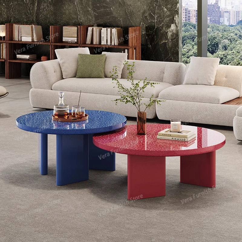 

Living Room Round Side Table Combination 2025 New Nordic Design Small Coffee Table Set Modern Center Stolik Kawowy Furniture