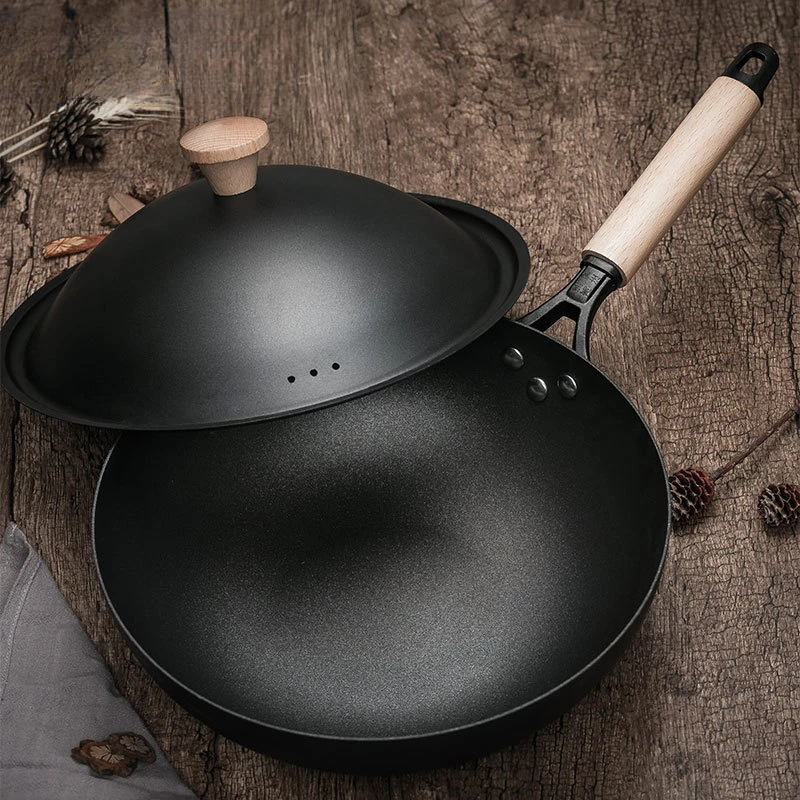 Fine iron pot set three-piece non-stick wok, wok, pan, soup pot, gift pot, one piece dropshipping, factory direct sales