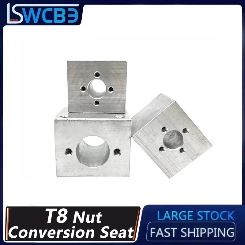 T8 Nut Conversion Seat Square Conversion Block Nut Slide Table Fixed 3D Printer T-shaped Screw Accessories