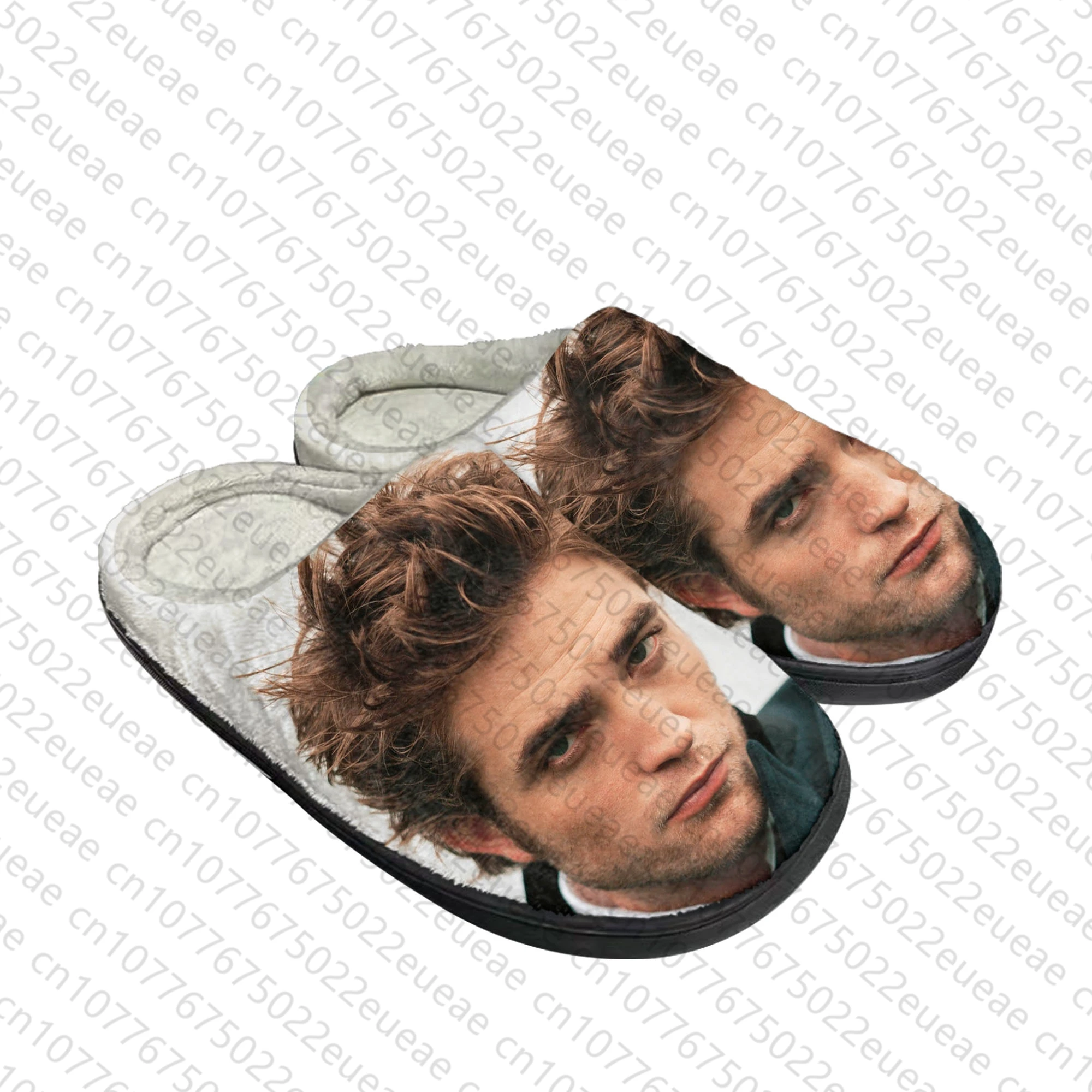 Robert Pattinson Chinelos térmicos, Chinelos de algodão caseiros, Sapatos de quarto de pelúcia, Casual Mantenha Quente, Personalizado, Homens e Mulheres