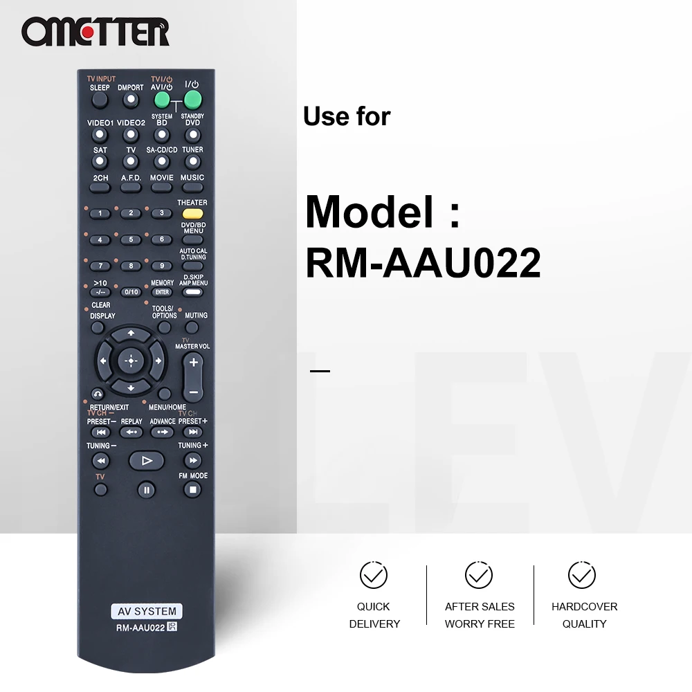 RM-AAU022 Replaced Remote Control for SONY AV System TV RM-AAU020 STR-KS2300 STR-DG520 STR-DG520B STR-DG710