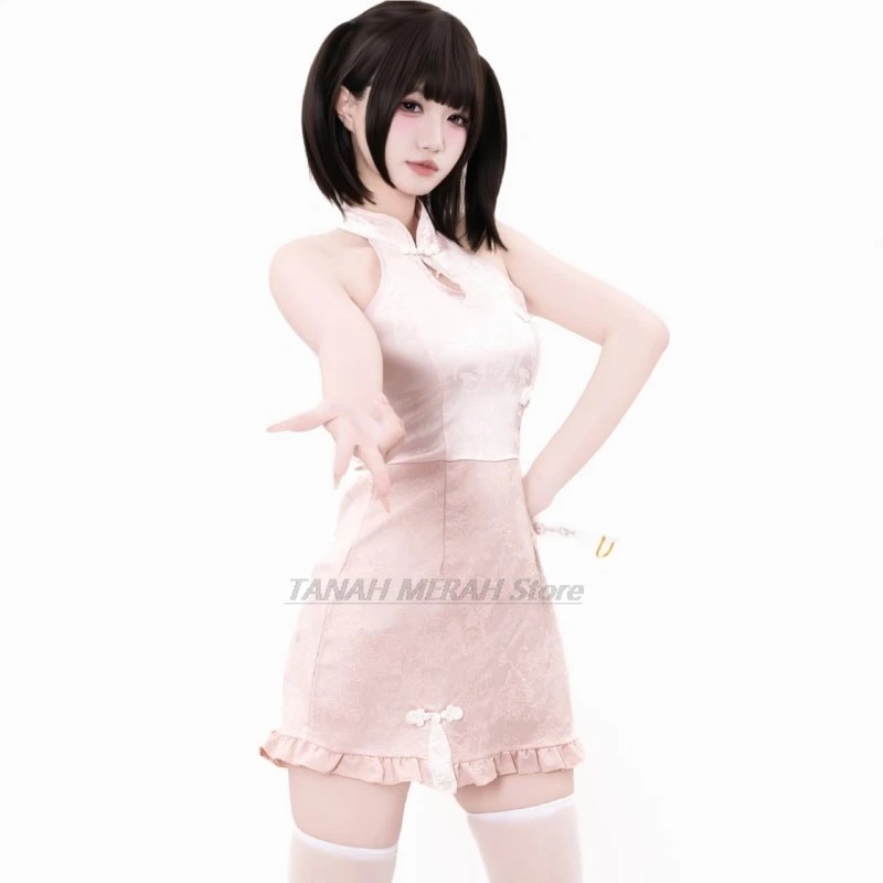 disfraz New Chinese Sle Sexy National Trend Qipao Dr Waist Cinching Skirt Skinny fille コスプレ view 6