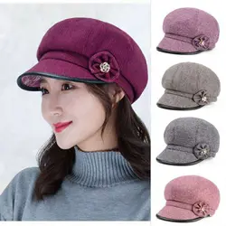 Wool Women Beret Hats New Winter Warm Casual Knitted Beanie Cap Bonnet Hiver Femme Fashion Fleece Berets Cap