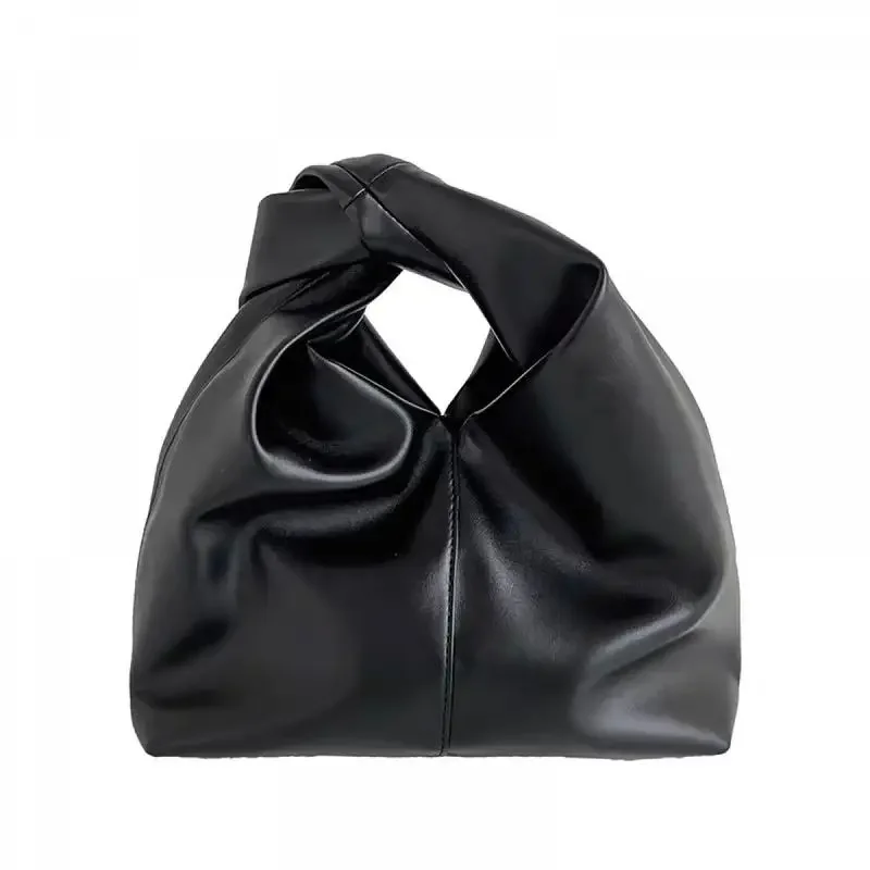 2024 Niche Design Soft Dumpling Bag Ladies Handbag Pu Leather Large Capacity Casual Commuting Wrinkle Cloud Bag for Women