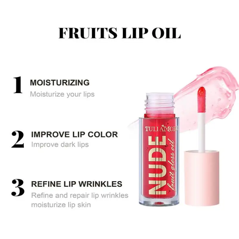 

【WHB】Nude Lip Gloss, Mirror Pearl Lip Gloss, Moisturizing Candy Lip Stain, 4 Natural Shades, Sheer Lip Oil For Bare-Face Makeup