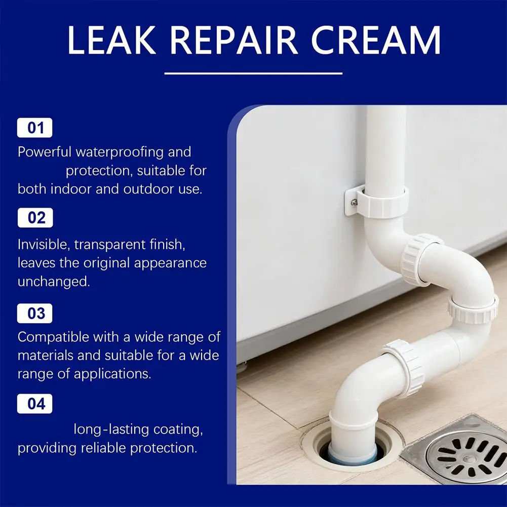100g Leak-proof Repair Glue Powerful Waterproof Repairs Minor Leaks Pipes Water Tanks Gules Indoor Suitable For All Scenarios view 5