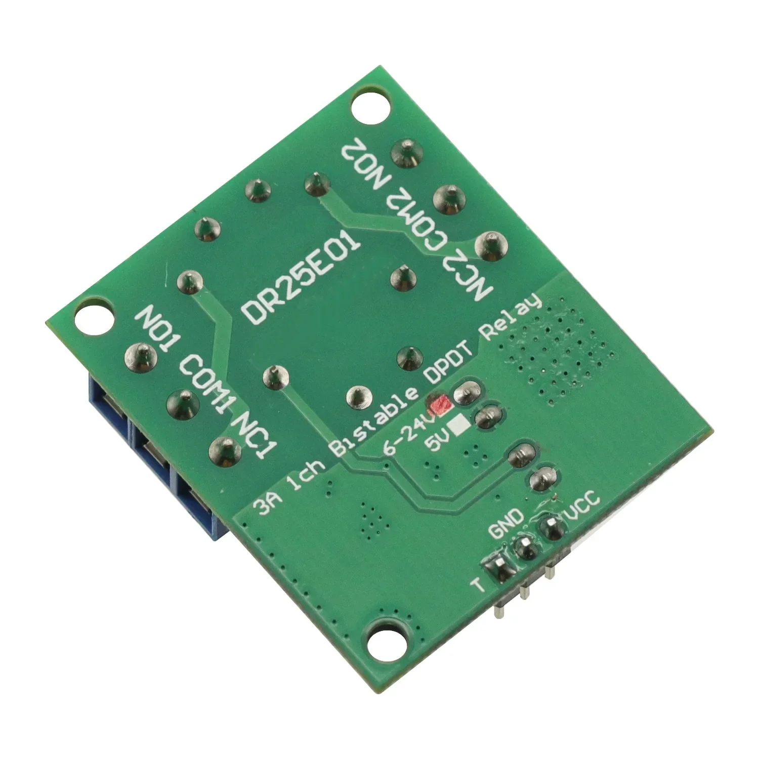 Módulo de relé DC 6V-24V, módulo de relé DPDT autoblocante, placa de interruptor de relé biestable de doble polo de doble tiro para Arduino