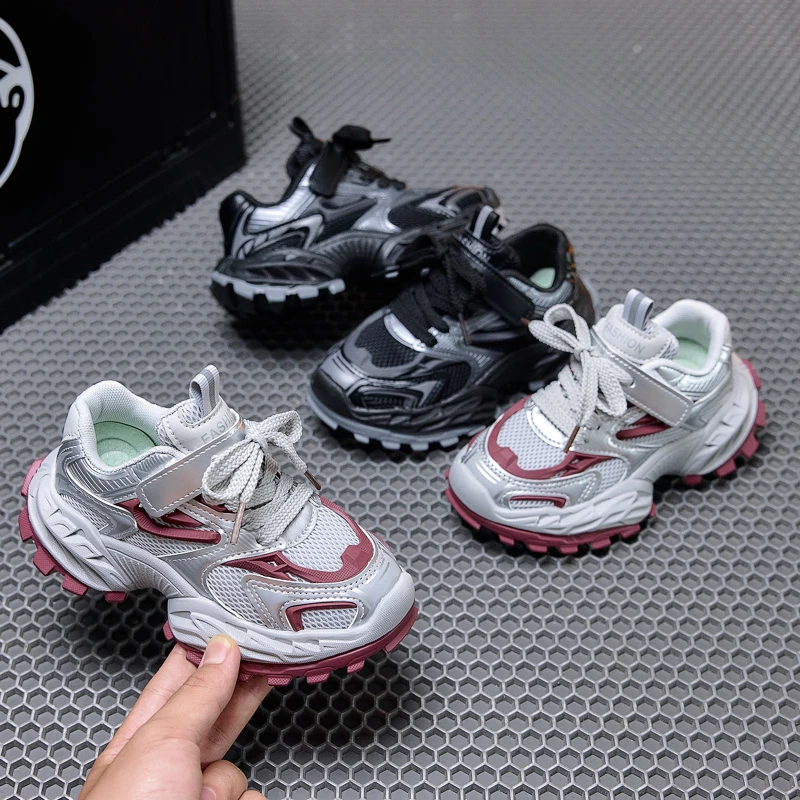 Kinder-Sneaker Atmungsaktive Mesh-Laufschuhe Rutschfeste Trendige 2026 Herbst Neue Jungen Mädchen Freizeitschuhe Bequem – Detail 3