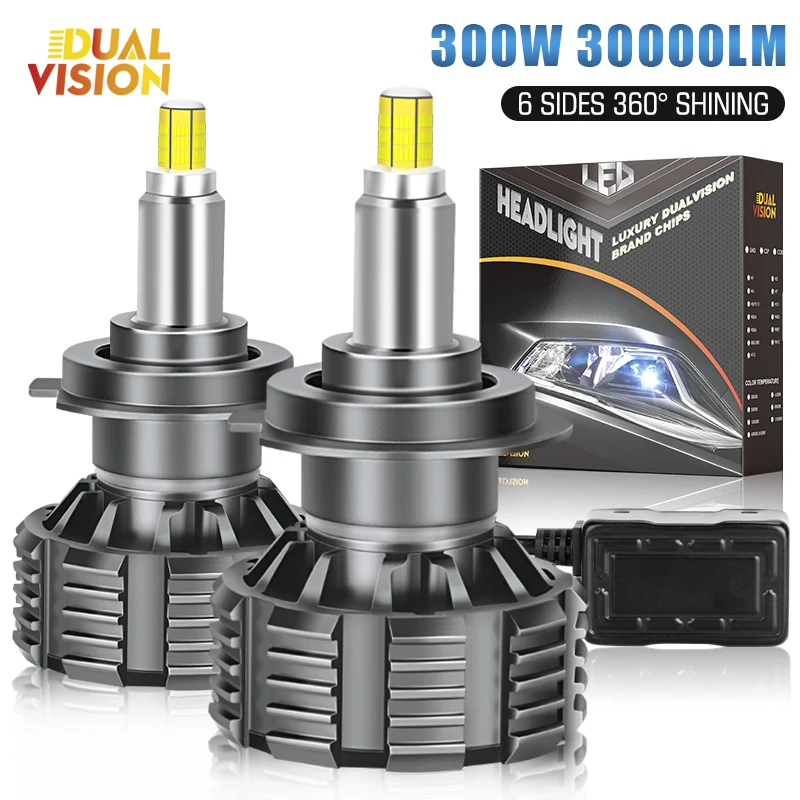 

Dualvision 3D 360 H7 LED Headlight Bulbs Canbus H1 H8 H9 H11 Fog Lights 9006 HB4 9005 HB3 Led Super Bright 72 CSP Auto Lamps