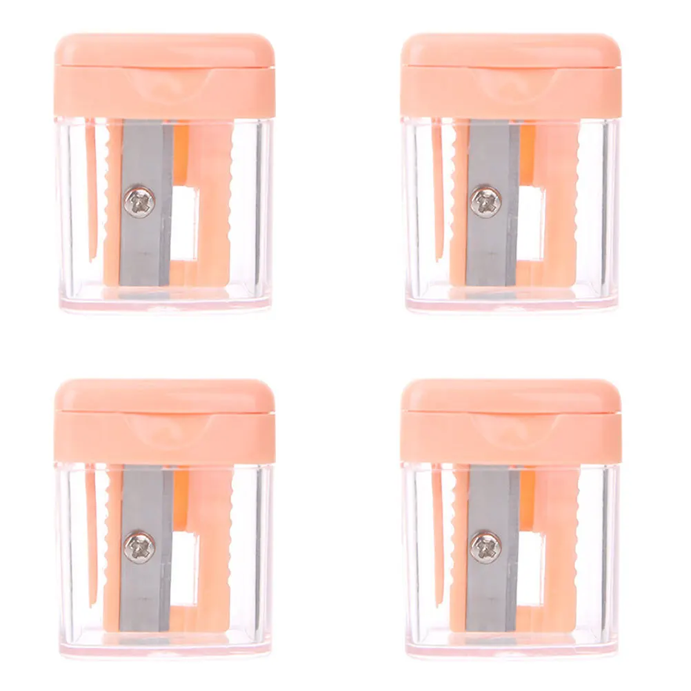 4Pcs Eyeliner Pencil Sharpener ABS Lid Tool for Eyebrow Lip Pencil Makeup Sharpener Compact Makeup Supplies
