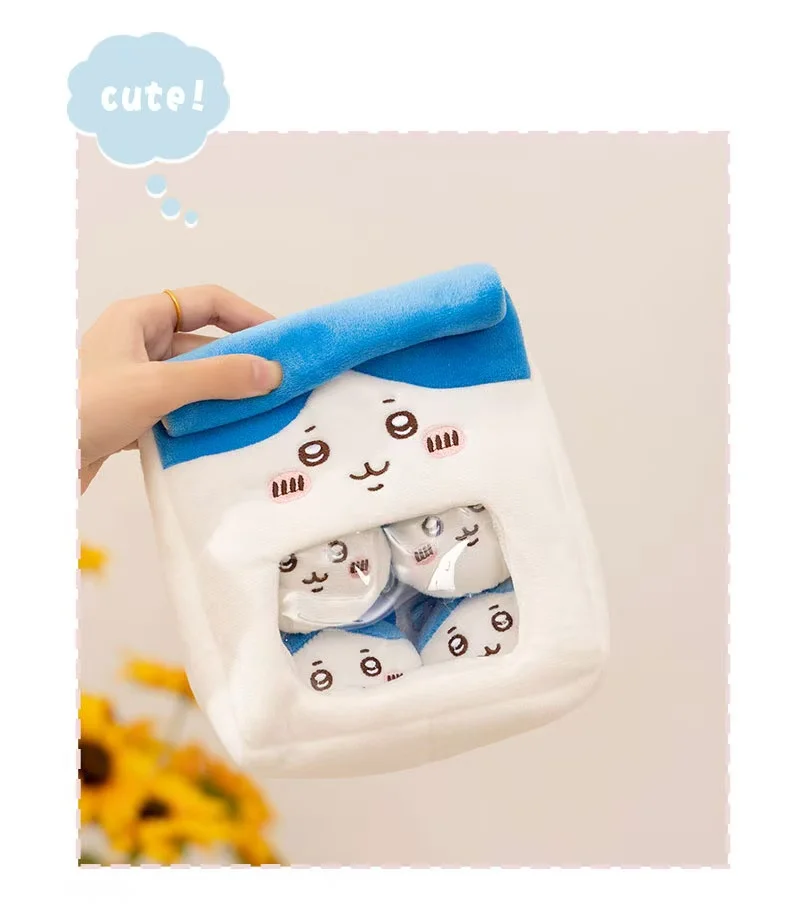 20 cm Neueste Tasche mit Snacks Kleine Acht Kawaii Gefüllte Plüschtier Puppe Cartoon Anime Süßes Geschenk für Kinder Lustige Puppe Weihnachten – Detail 17