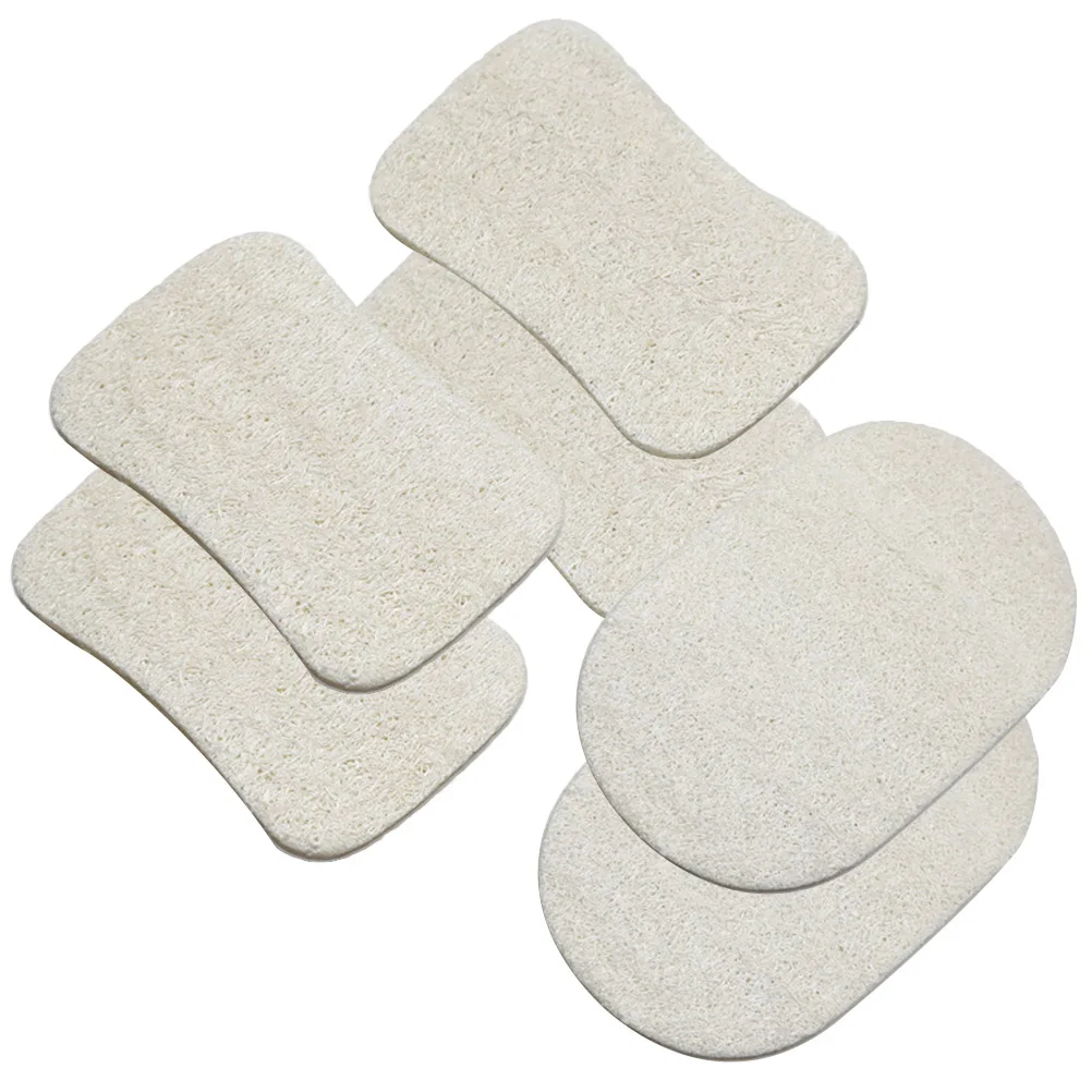 

6 Pcs Loofah Dishwashing Brush Non stick Oil Cleaning Cloth Scouring Pad Kitchen Bathroom Tile Window Floor Furniture