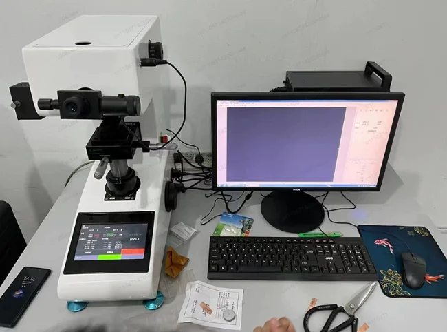 Automatic turret heat treatment aluminum sheet stainless steel carburized layer hardness tester HV-1000Z micro Vickers hardness