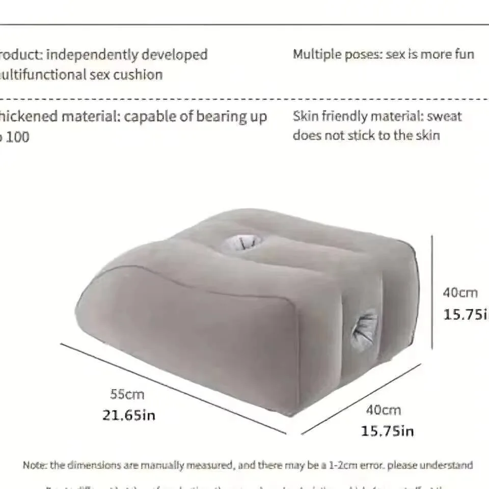 Triangle Inflatable Position Pillow Magic Cushion Body Support Pad With 3 Holes Fixed Vibrator Sex Toy For Women Masturbation view 4