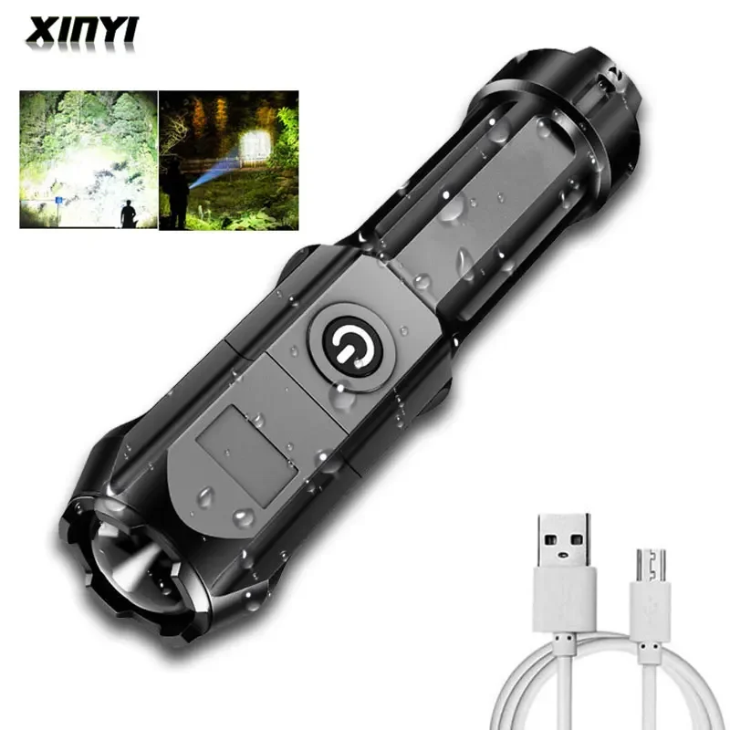 MINI Flashlight Strong Light Rechargeable Zoom Super Bright Xenon Special Forces Household Outdoor Portable Led Night Flashlight