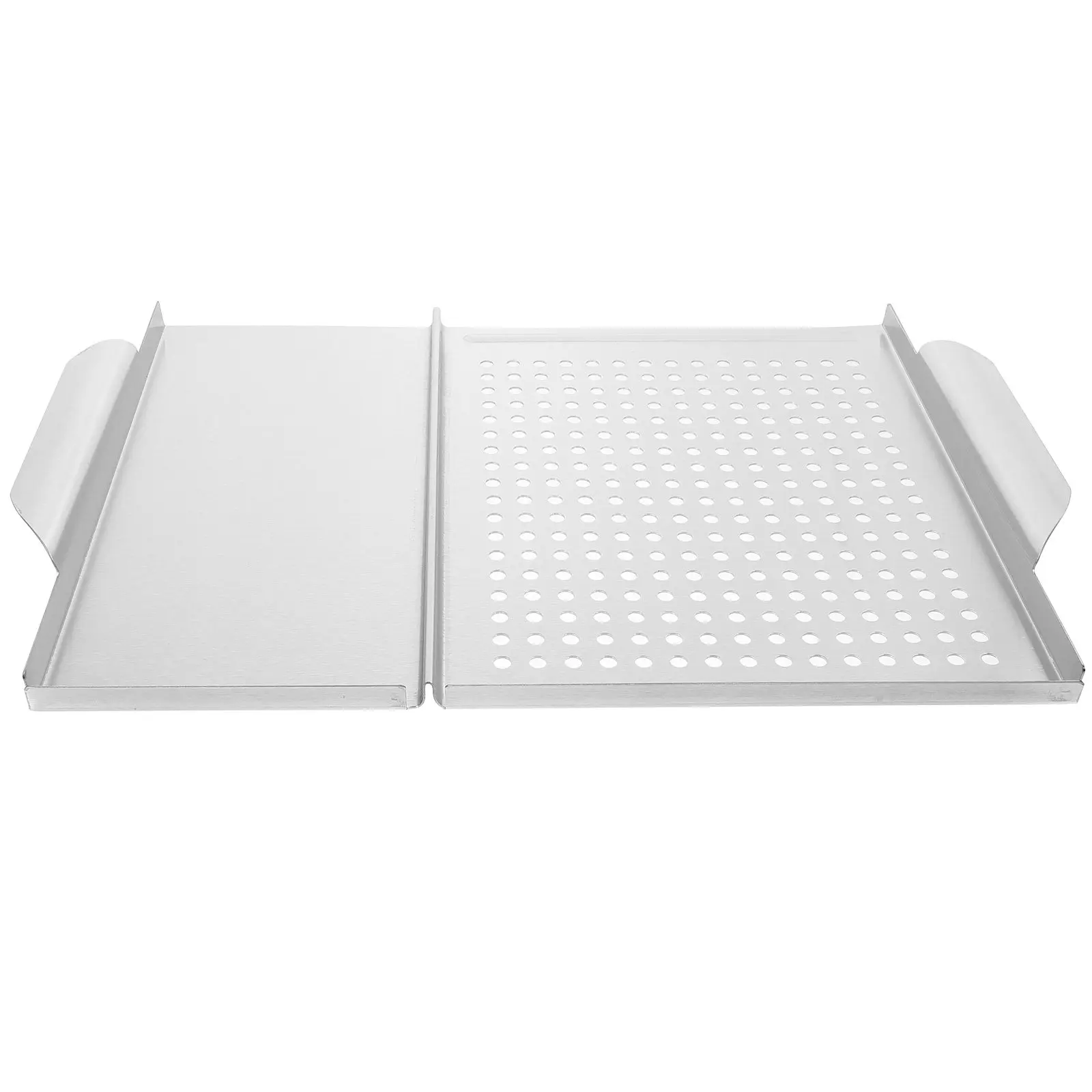 

Square Stainless Steel Barbecue Grill Plate Dual Handle Non Stick Grill Pan for Home Outdoor Bbq Vegetable Fish Barbecue