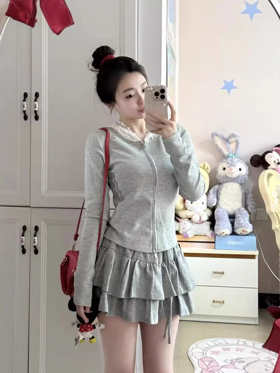 Ballet sle ature ey inchado bolo saia feminina verão doce e picante menina anti-luz cintura elástica f-comprimento saia ort