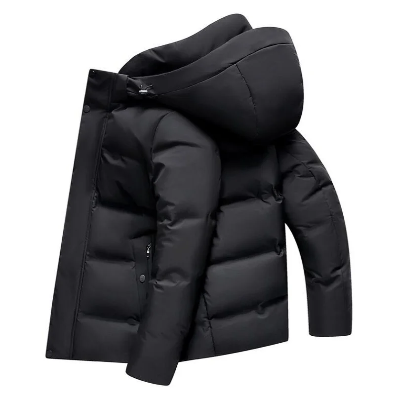 Men Down Jacket Winter Hooded 2024 New Casual Thick Warm Coat Men Black Parkas Hight Quality