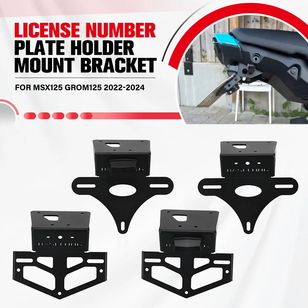 

For Honda MSX125 GROM125 MSX 125 GROM 125 2022 2023 2024 Motorcycle Rear Tail Tidy License Plate Fender Eliminator Kit Bracket