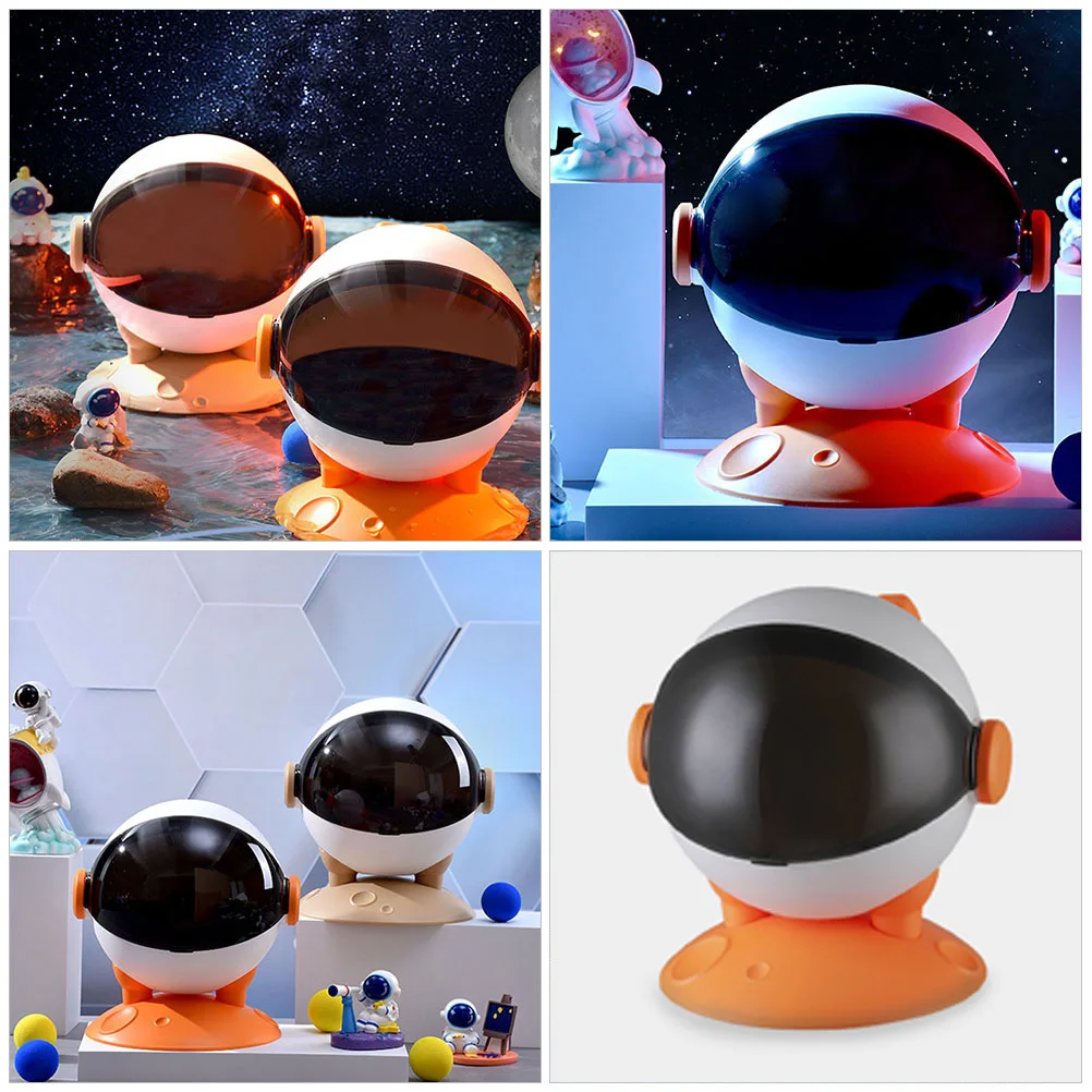 

Desktop Trash Can With Lid Small Plastic Waste Bin For Bedroom Office Bathroom Mini Garbage Container Astronaut Design Cartoon