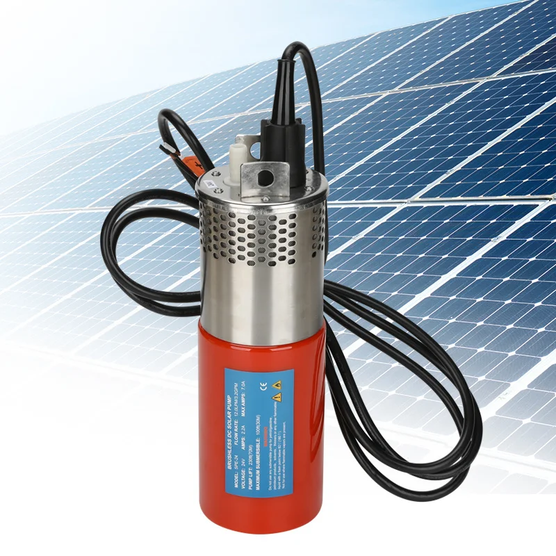 ( Brushless Motor ) 24V 12L/min 120M Submersible Solar Pump Energy Water Pump Deep Well Outdoor Garden Wash Bilge Cleaning