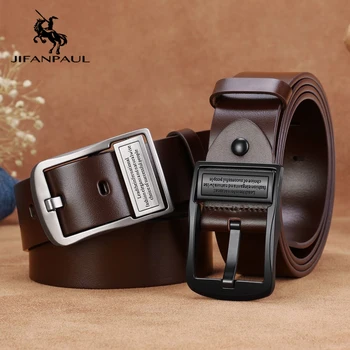 New leather men's retro belt fashionable metal alloy needle buckle adult luxury brand jeans business casual waist men's belt