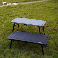 Tryhomy Camping IGT Table igt 3.5 Unit Table Lightweight Aluminum Alloy Table Folding Camping Desk Picnic Tactical Desk New