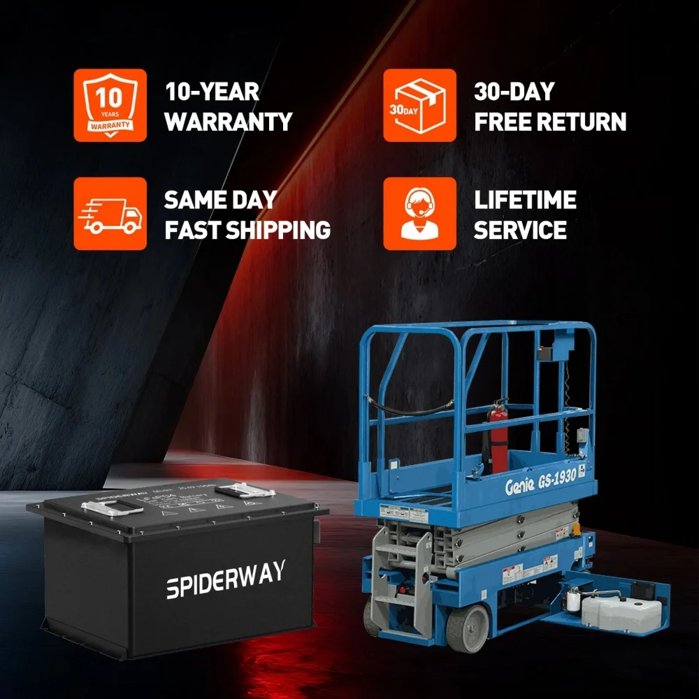 24V 150Ah LiFePO4 Lithium Battery Kit for Genie Skyjack JLG Boom Scissor Lift GS1530 GS1930 GS2032 GS2646 GS3246