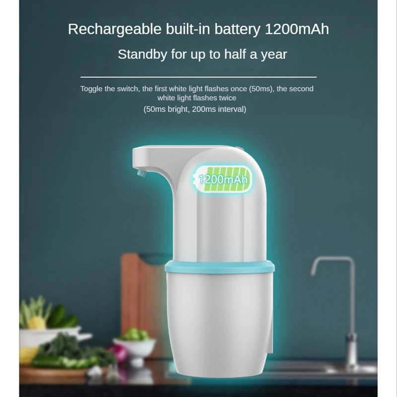 

Touchless Automatic Soap Dispenser USB Charging Smart Foam Machine Home Sensor Foam Soap Dispenser Hand Sanitizer 275ML