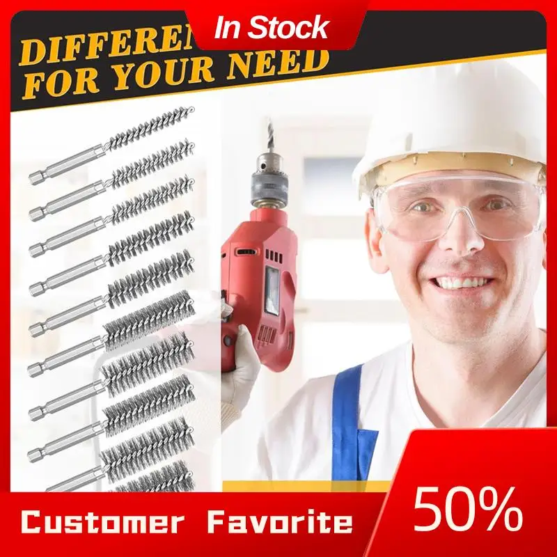 

AT03 Top 30 Pcs Bore Brush For Drill Wire Bore Cleaning Brush Set For Power Drill Impact Driver 1/4 Inch Hex Shank