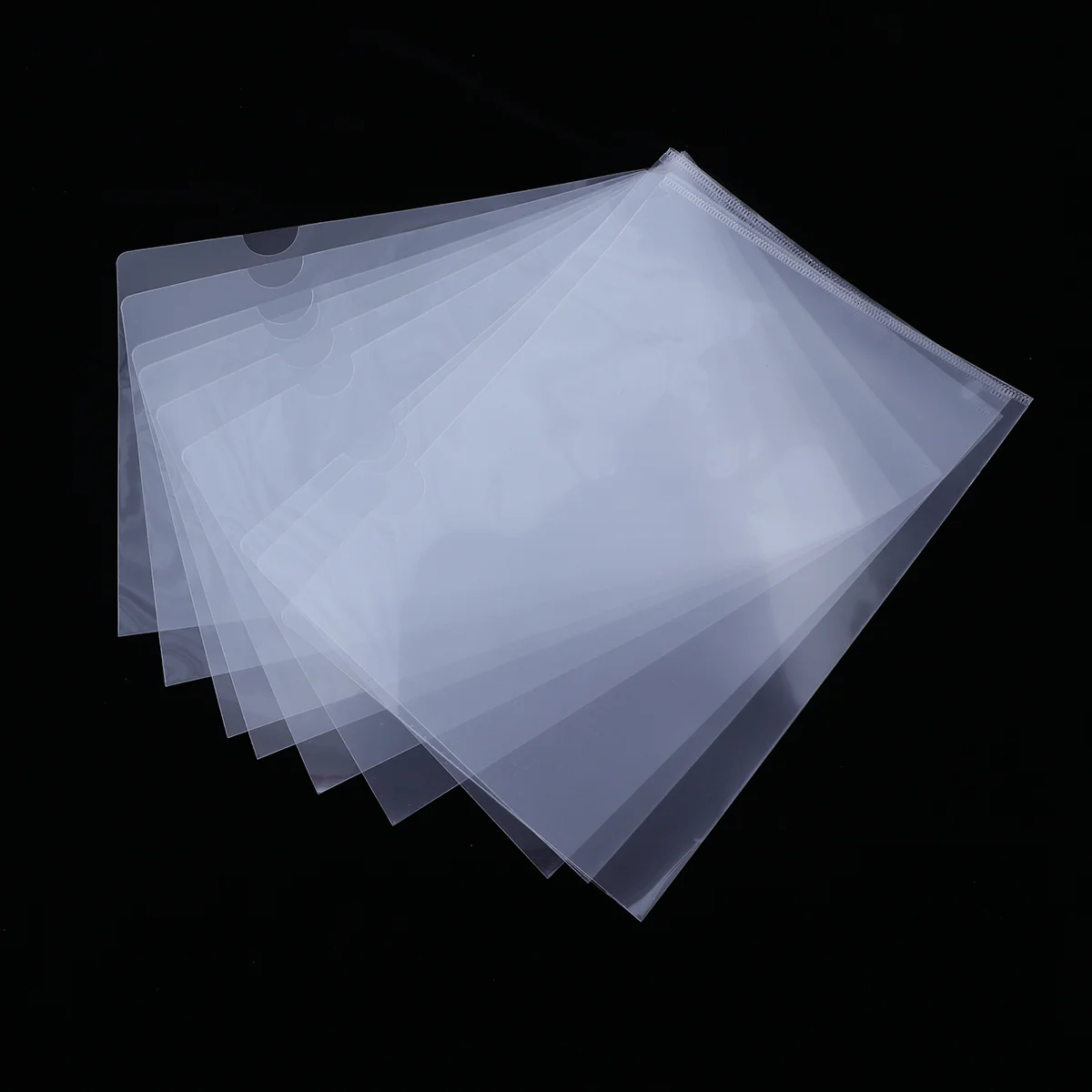 

12 Pcs Clear Folders with Pockets File Set Transparent Document Paper Vellum Envelopes