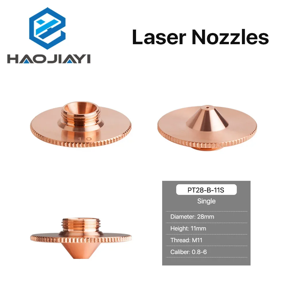 Bulge Laser Nozzles Single Layer Chrome-Plating Double Layers Caliber 0.8-4.0 D28 H11 H15 M11 for Precitec Cutting Head