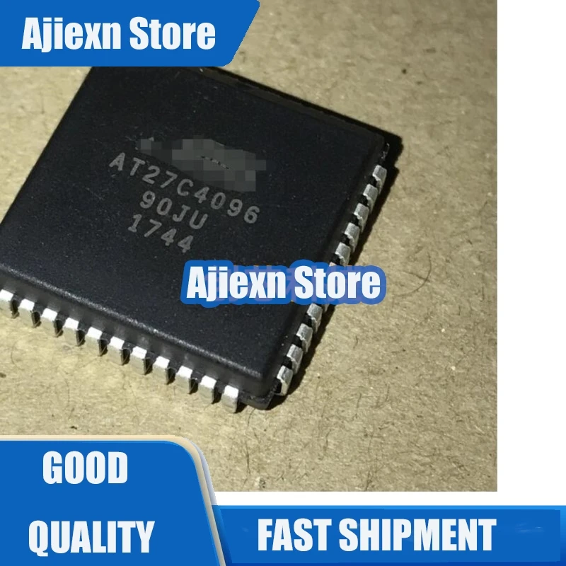 2Pcs   AT27C4096-90JU AT27C4096 PLCC44  in stock  100% new and original