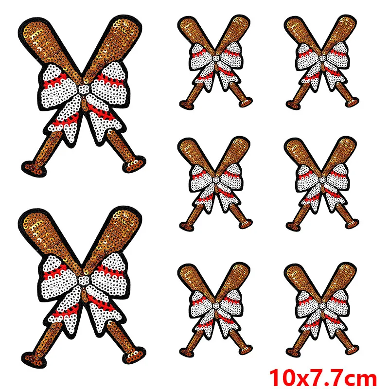 Parches bordados béisbol fútbol día del juego planchar o coser ropa - imagen 5