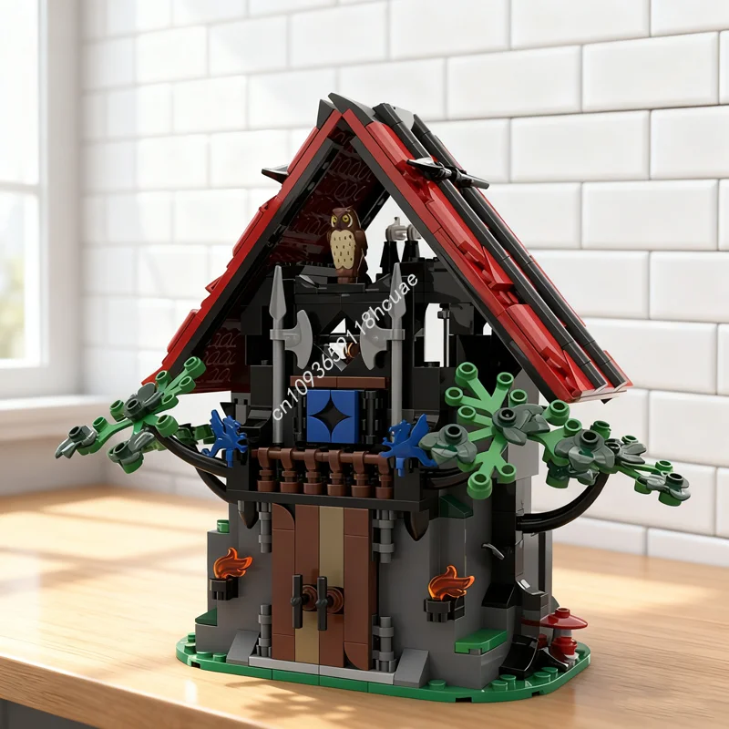 

464 шт. MOC Wizard S Волшебная мастерская Модель замка Строительные блоки Архитектура Сборка Идея Рождественские подарки Детские игрушки на день рождения