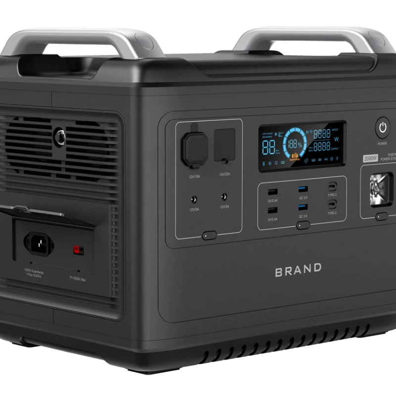 

2000W Portable Power Station 1997Wh 110V/230V LiFeP04 Battery For Multi-Scenario Backup Power